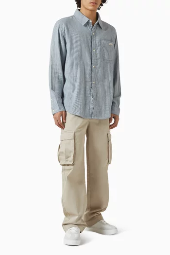 Double-Face Striped Shirt in Cotton