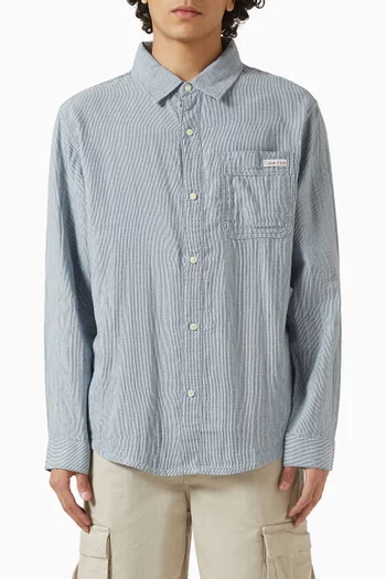 Double-Face Striped Shirt in Cotton