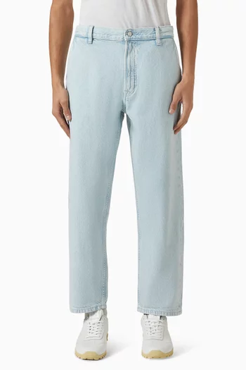 بنطال جينز تشارلي قصير بقصة ساق تضيق باتجاه الأسفل دينم