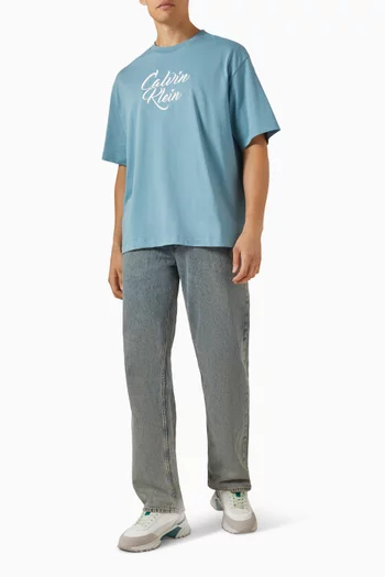 بنطال جينز ناينتيز بقصة ساق مستقيمة دينم