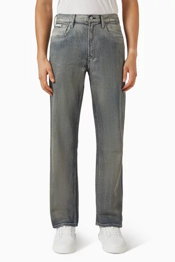 بنطال جينز ناينتيز بقصة ساق مستقيمة دينم