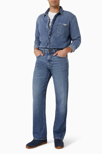 بنطال جينز بقصة مستقيمة من التسعينيات دينم