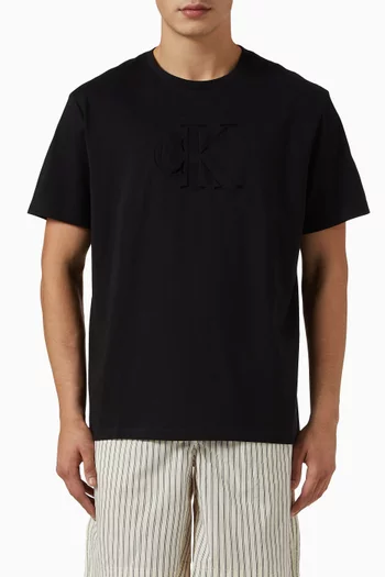 Debossed Logo T-shirt in Cotton