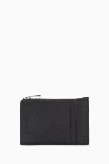 Zip Card Holder in Leather