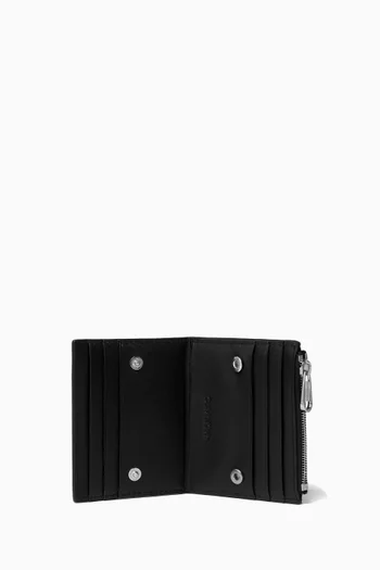 Logo Bi-fold RFID Cardholder in Leather