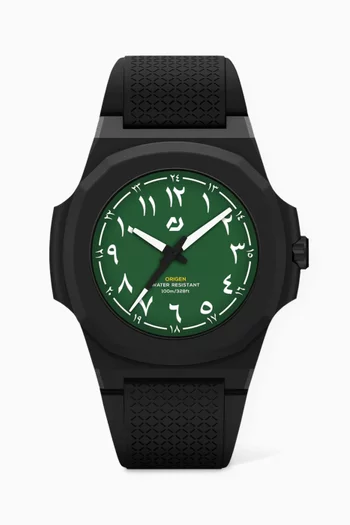 Origen Quartz Rubber Watch, 40.5mm