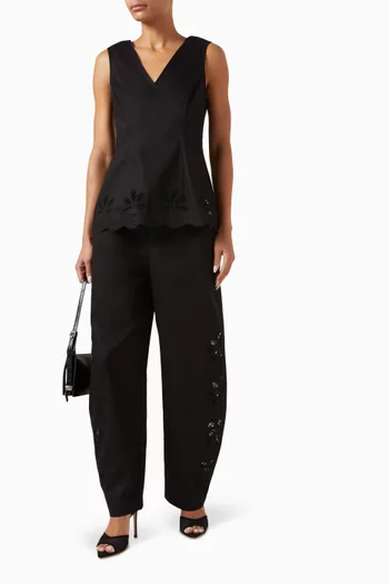 Gigi Embroidered Top in Cotton
