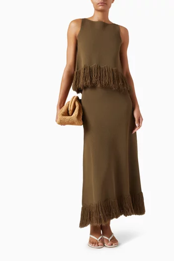 Kelany Fringe Knit Top