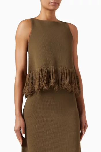 Kelany Fringe Knit Top