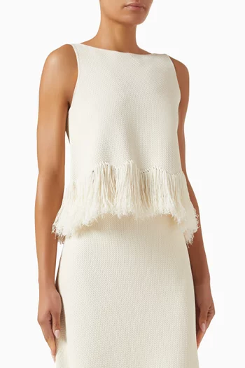 Kelany Fringe Knit Top