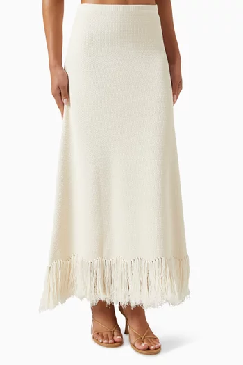Clarissa Fringe Knit Skirt