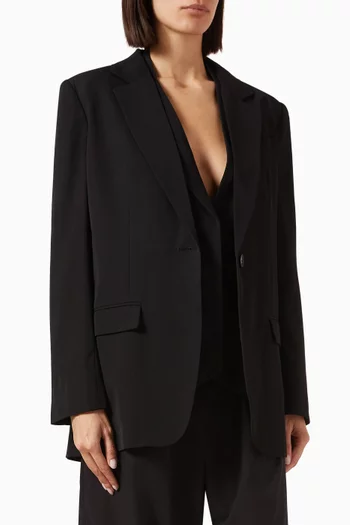 Double-layer Blazer in Virgin Wool Blend