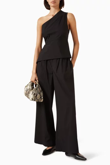 Petit Paperbag-waist Pants in Cotton Blend