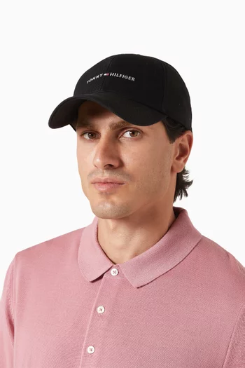 Logo Baseball Cap in Cotton