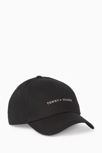 Logo Baseball Cap in Cotton