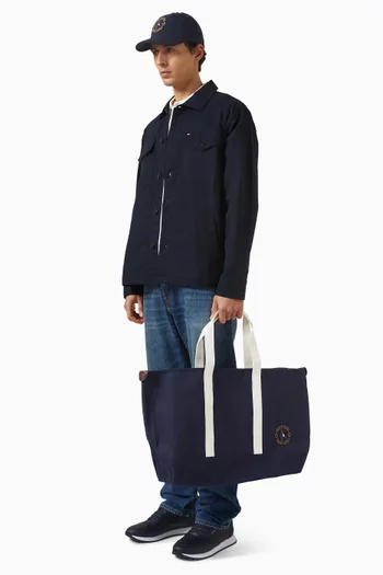 حقيبة يد للشاطئ مقسمة بألوان