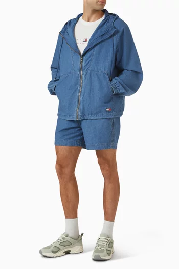 Zip Hoodie in Cotton Ripstop