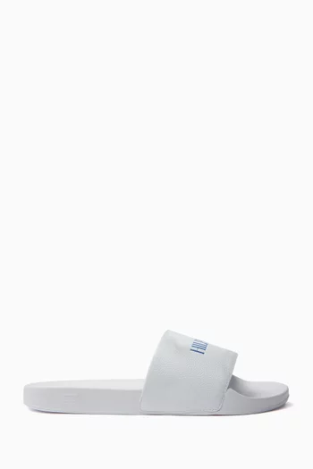 Embossed Logo Pool Slides in Rubber