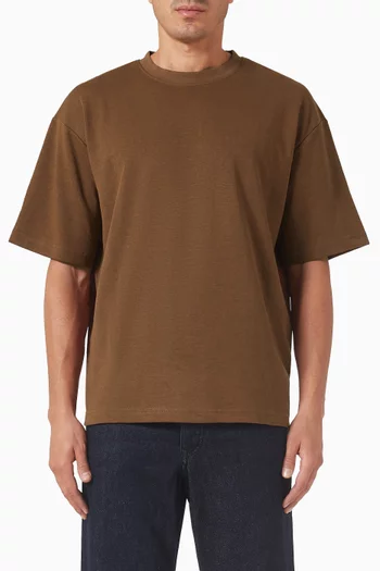 تي شيرت فضفاض مزيج قطن