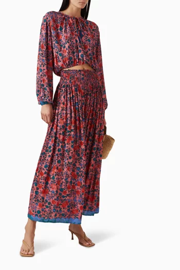 Amelia Printed Top in Rayon