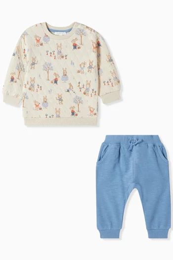 Bunny Track Set in Organic Cotton