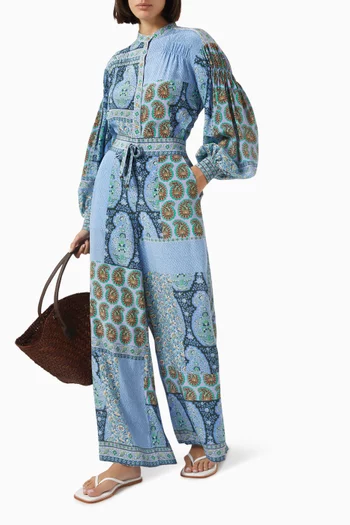 Onda Wide-leg Pants in Silk