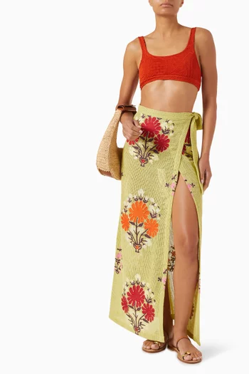 Eden Wrap Skirt in Cotton-knit