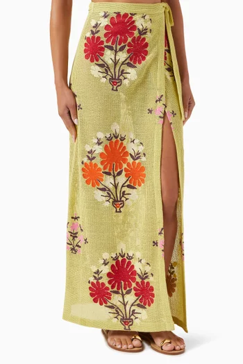 Eden Wrap Skirt in Cotton-knit