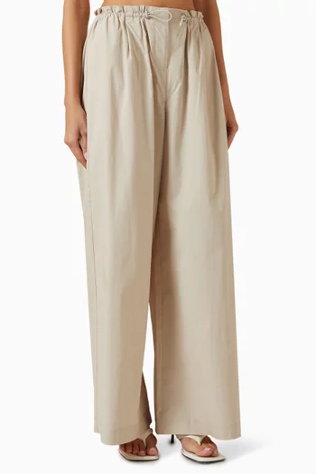 Petit Paperbag-waist Pants in Cotton Blend