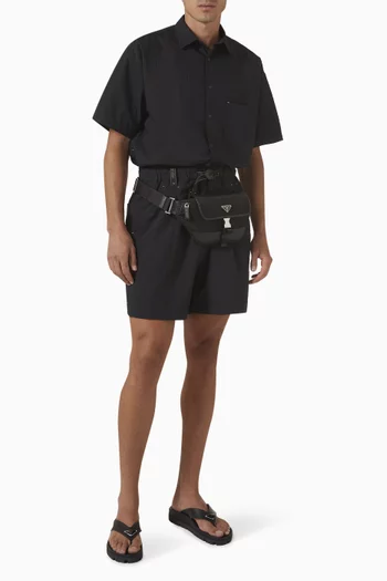 Dry Soft Seersucker Shirt in Cotton-blend