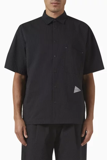 Dry Soft Seersucker Shirt in Cotton-blend
