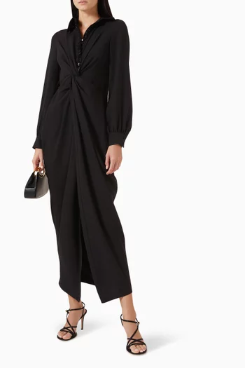 Knot Shirt Maxi Dress
