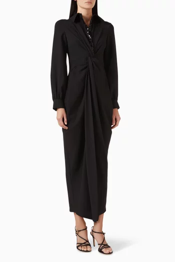 Knot Shirt Maxi Dress