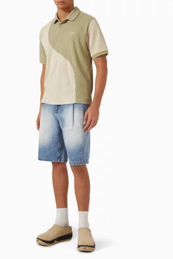 Waffle Polo Shirt in Cotton-blend