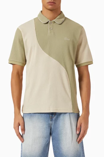 Waffle Polo Shirt in Cotton-blend
