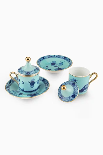 طقم فنجانين قهوة وأطباق اوريانت إيطاليانو بورسلين، قطعتان