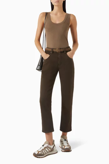 Straight-fit Cropped Jeans