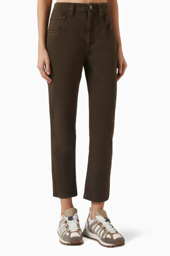 Straight-fit Cropped Jeans