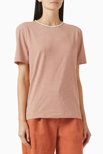 Stripe T-shirt in Cotton-jersey