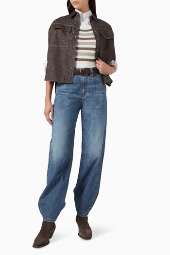 Striped Crop Top in Knit