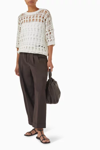 Textured Net Sweater