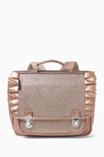 Medium Flounces Glitter School Bag