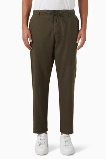Cropped Pants in Linen-blend