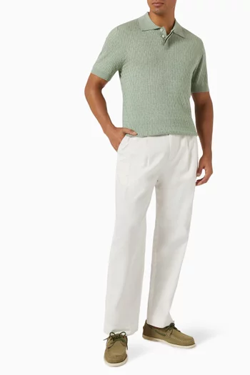 Pleated Loose Pants in Cotton-blend