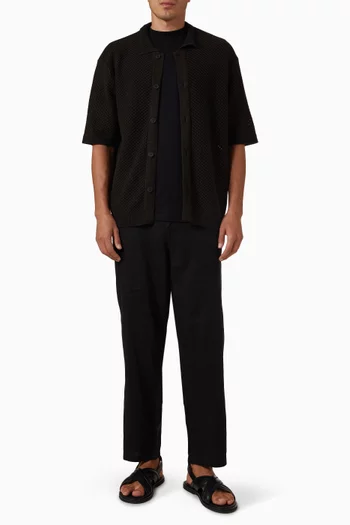 Relaxed Shirt in Crochet Knit