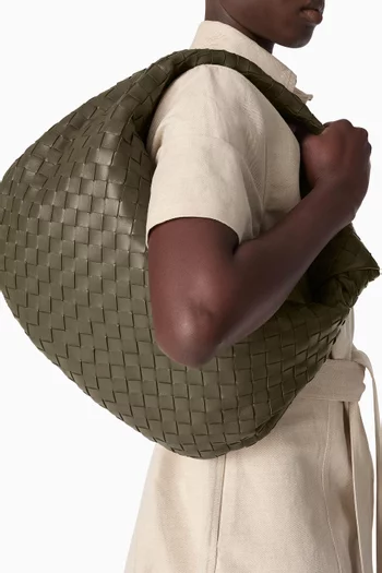 Jodie Shoulder Bag in Intrecciato Leather