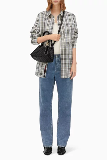 Small Parachute Bag in Intrecciato Leather