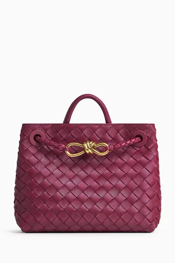 Small Andiamo Bag in Intrecciato Leather