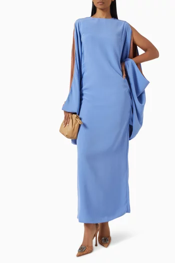 Contrast Split-sleeve Kaftan