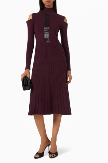 Baguette Embellished Knit Dress